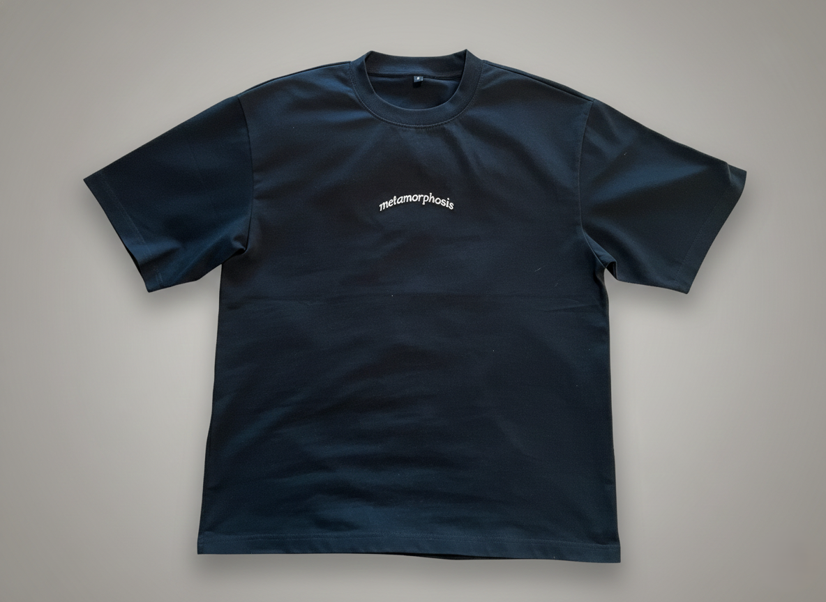Rose of Becoming Premium Oversized Tee in Black