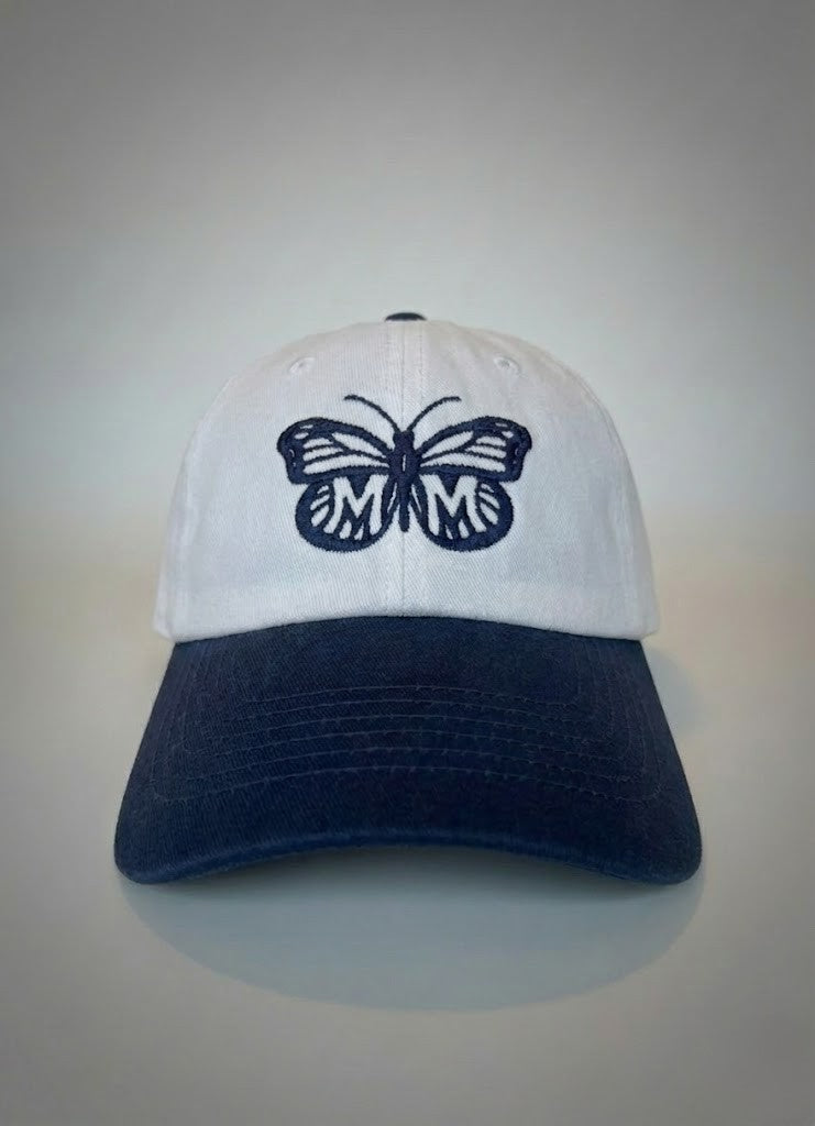 The Butterfly Effect Dad Hat in Navy Blue/White