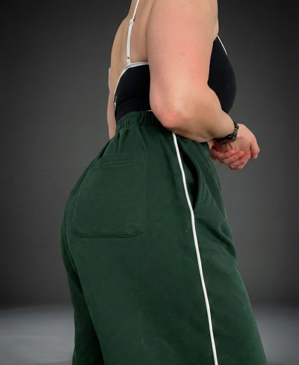 The Chrysalis Oversized Sweatpant in Forest Green