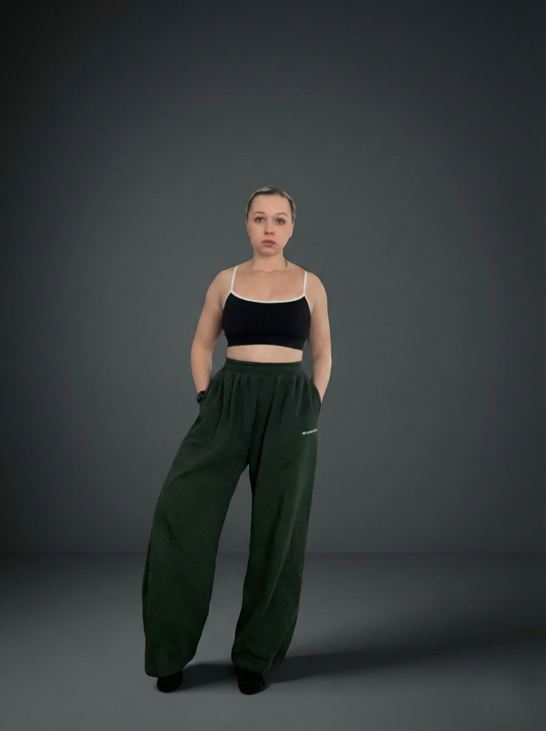 The Chrysalis Oversized Sweatpant in Forest Green