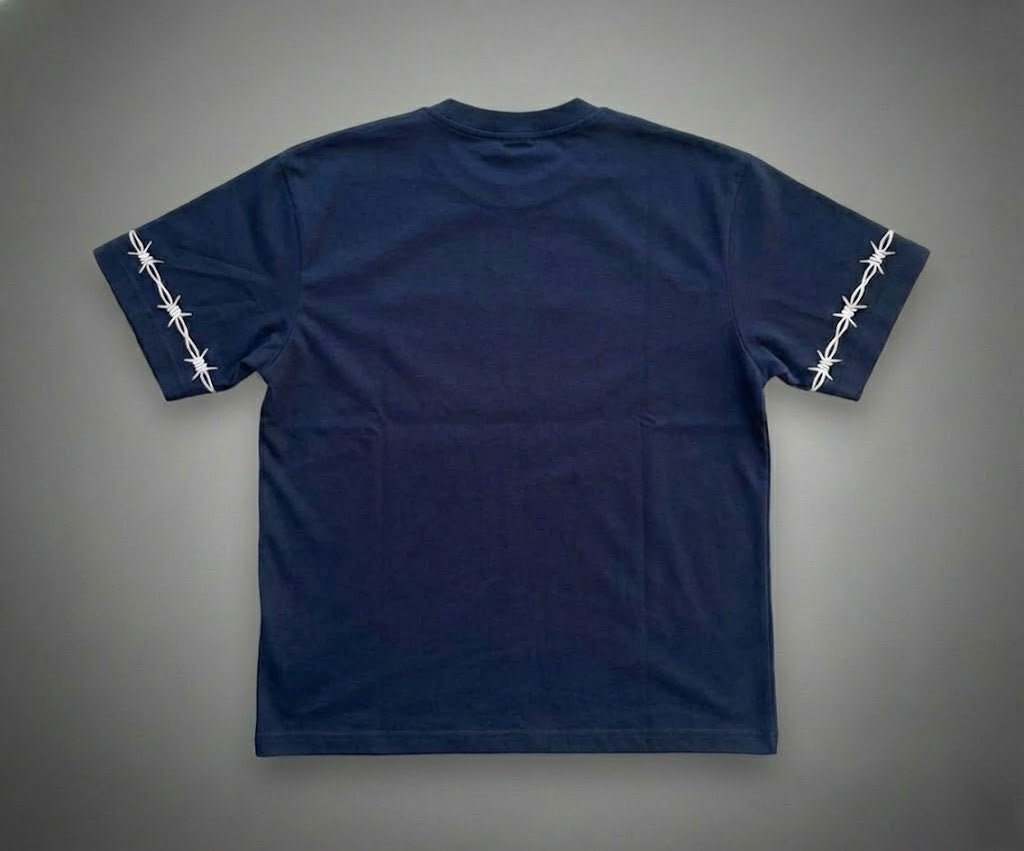 Breaking Barriers Oversized Tee in Navy Blue