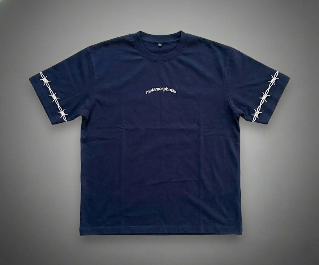 Breaking Barriers Oversized Tee in Navy Blue