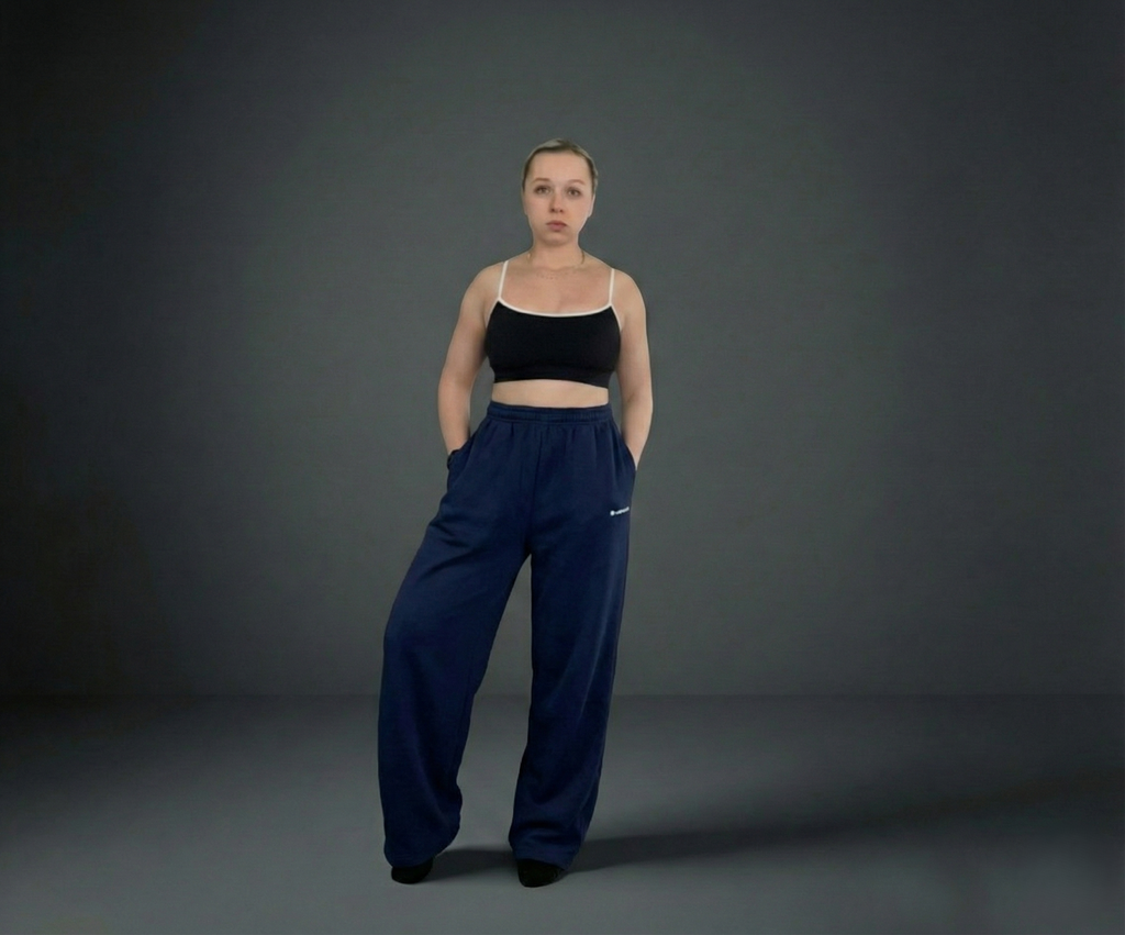 The Chrysalis Oversized Sweatpant in Navy Blue
