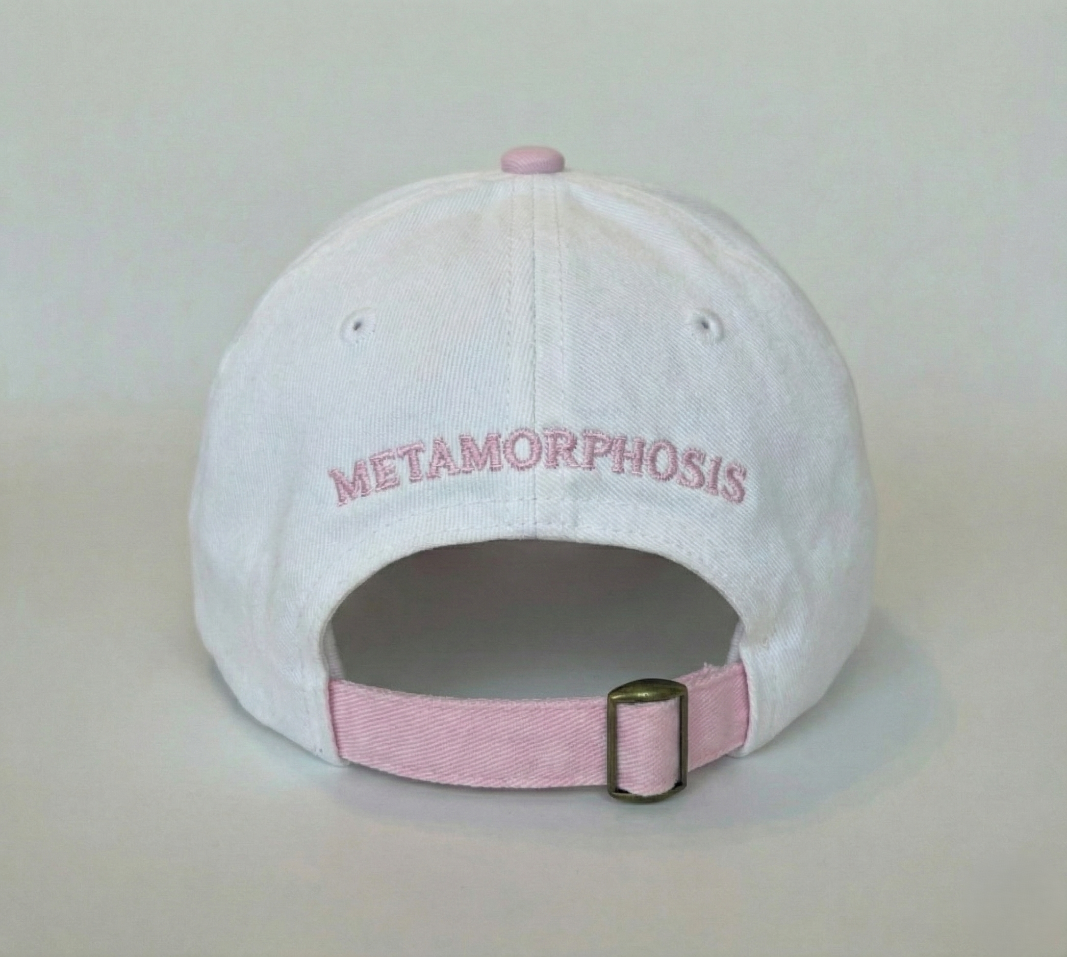 The Butterfly Effect Dad Hat in Baby Pink/White