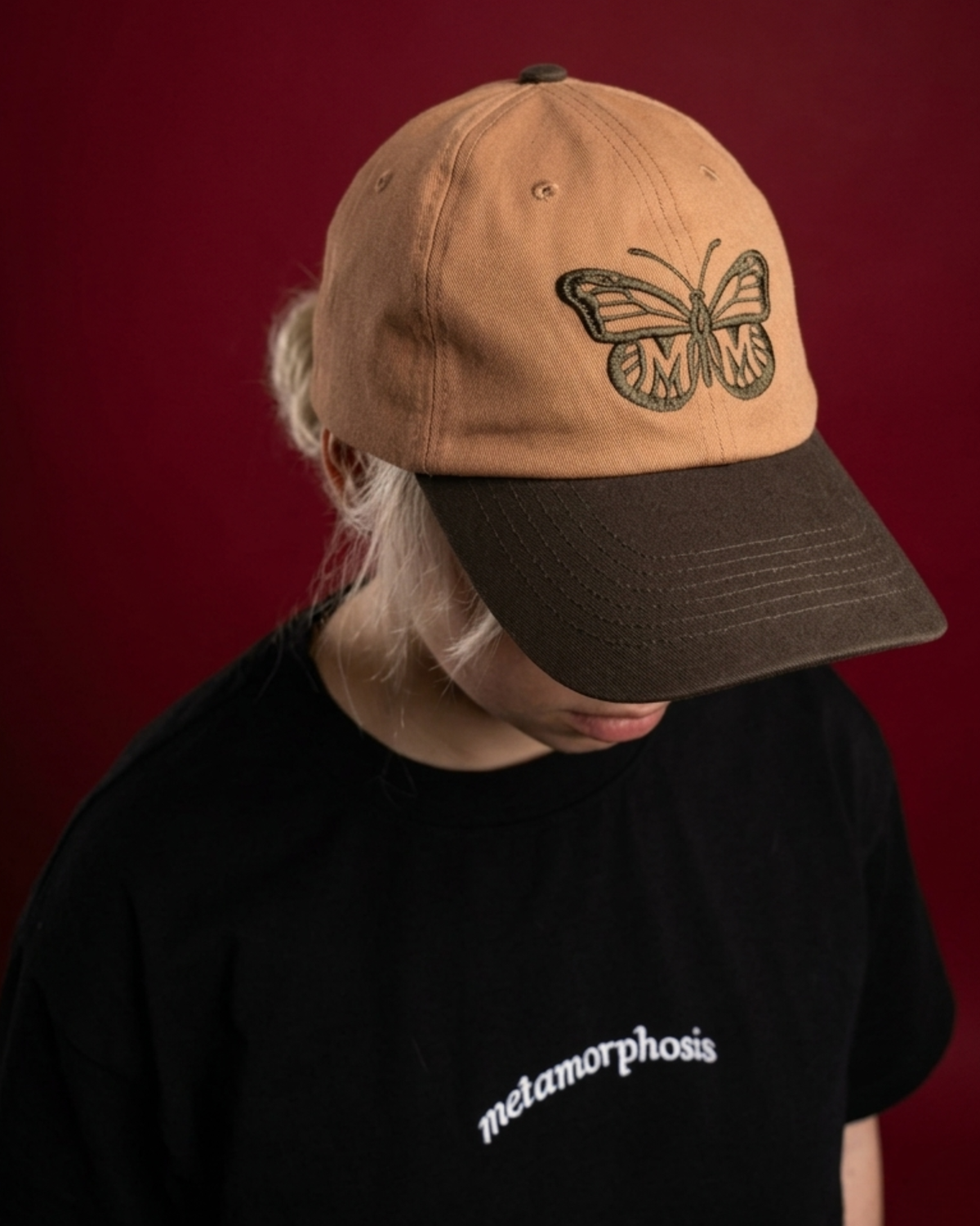 The Butterfly Effect Dad Hat in Clay Brown/Forest Green 