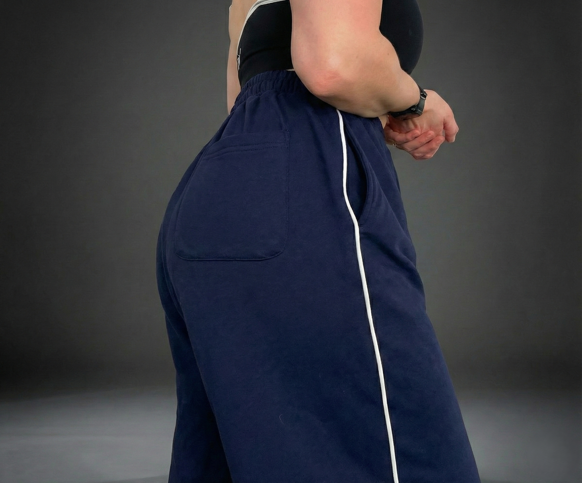 The Chrysalis Oversized Sweatpant in Navy Blue